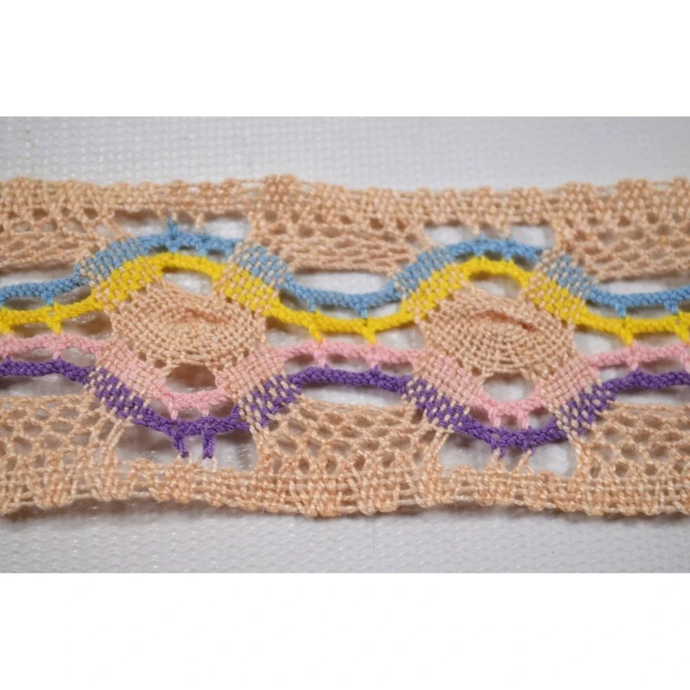 Vintage Lot of 4 Eyelet Trim Lace Crochet & Embroidered